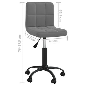 vidaXL Swivel Dining Chair Dark Grey Velvet
