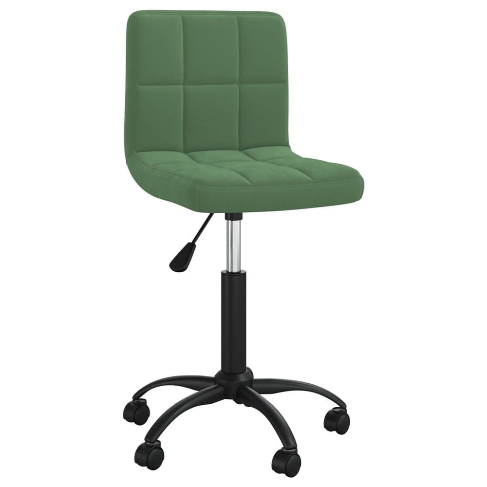 vidaXL Swivel Dining Chair Dark Green Velvet