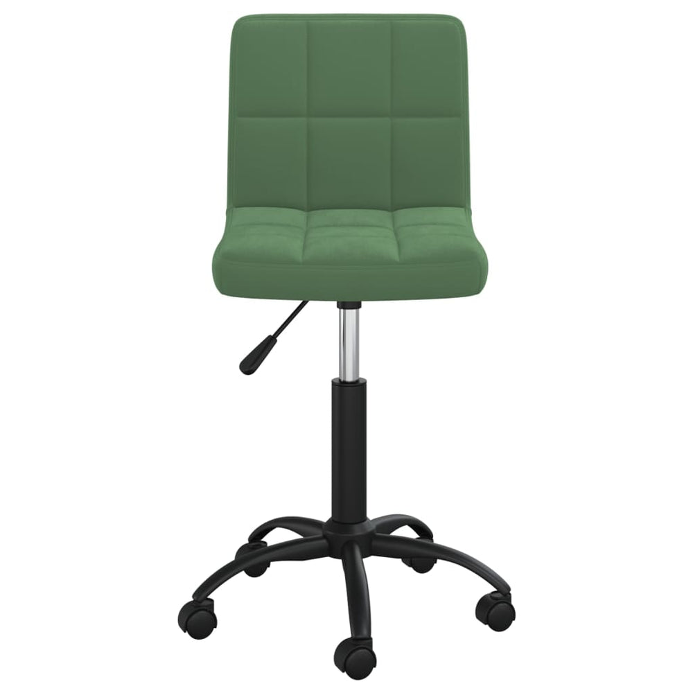 vidaXL Swivel Dining Chair Dark Green Velvet