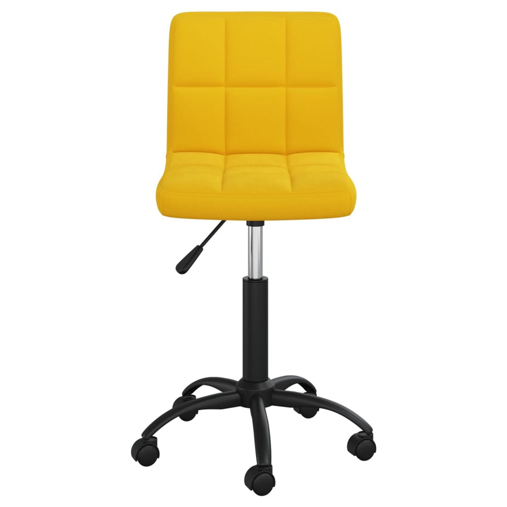 vidaXL Swivel Dining Chair Mustard Yellow Velvet