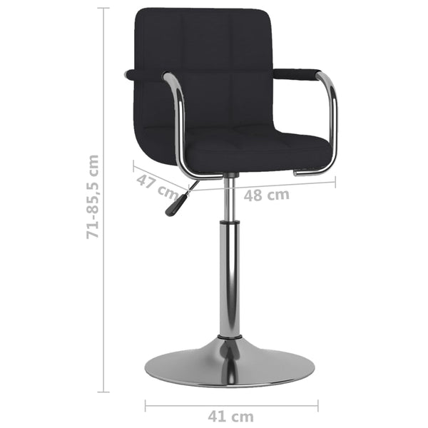 vidaXL Dining Chair Black Fabric