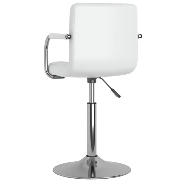 vidaXL Dining Chairs 4 pcs. Swivel White Faux Leather