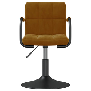 vidaXL Dining Chairs 4 pcs Swivel Brown Velvet