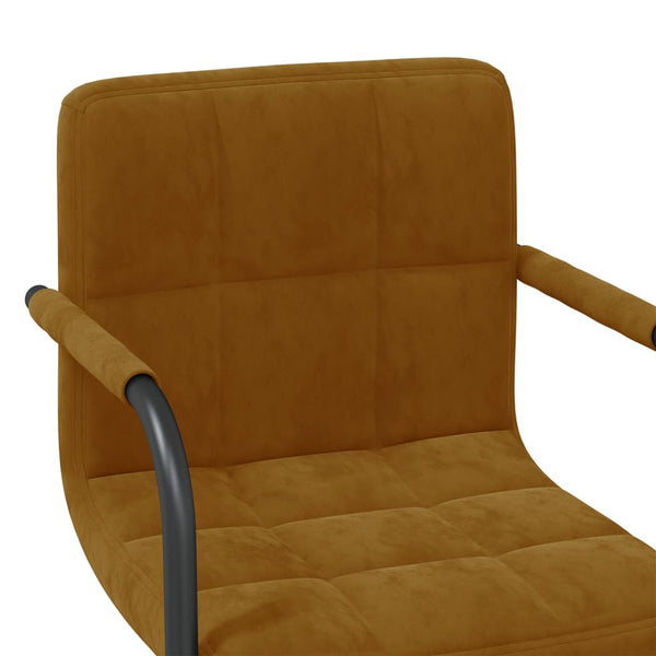 vidaXL Dining Chairs 4 pcs Swivel Brown Velvet