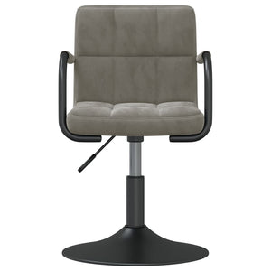 vidaXL Dining Chairs 4 pcs Swivel Light Grey Velvet