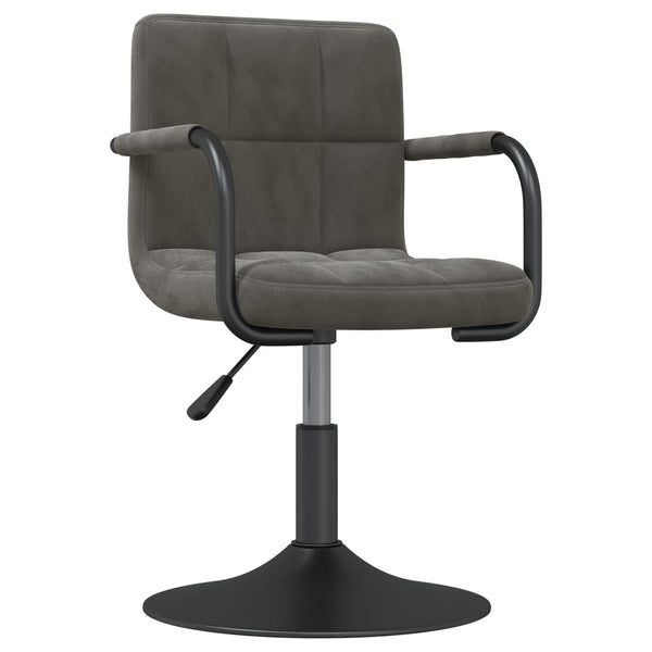 vidaXL Dining Chairs 4 pcs. Swivel Dark Gray Velvet