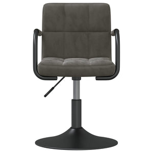 vidaXL Dining Chairs 6 pcs Swivel Dark Grey Velvet