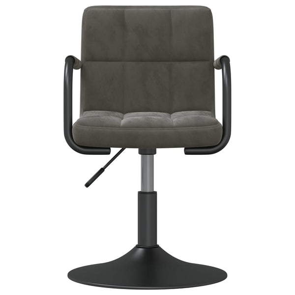 vidaXL Dining Chairs 6 pcs Swivel Dark Grey Velvet
