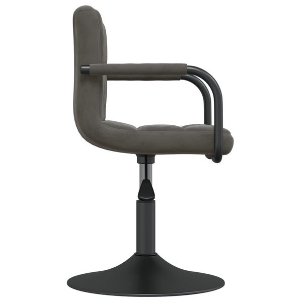 vidaXL Dining Chairs 6 pcs Swivel Dark Grey Velvet