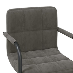 vidaXL Dining Chairs 6 pcs Swivel Dark Grey Velvet