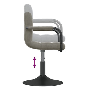 vidaXL Dining Chair Light Grey Velvet