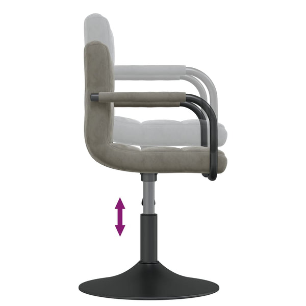 vidaXL Dining Chair Light Grey Velvet
