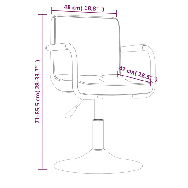 vidaXL Dining Chair Light Grey Velvet