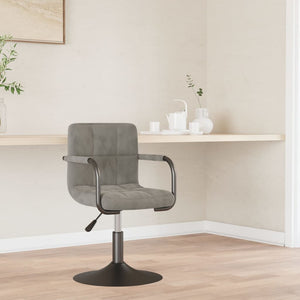 vidaXL Dining Chair Light Grey Velvet