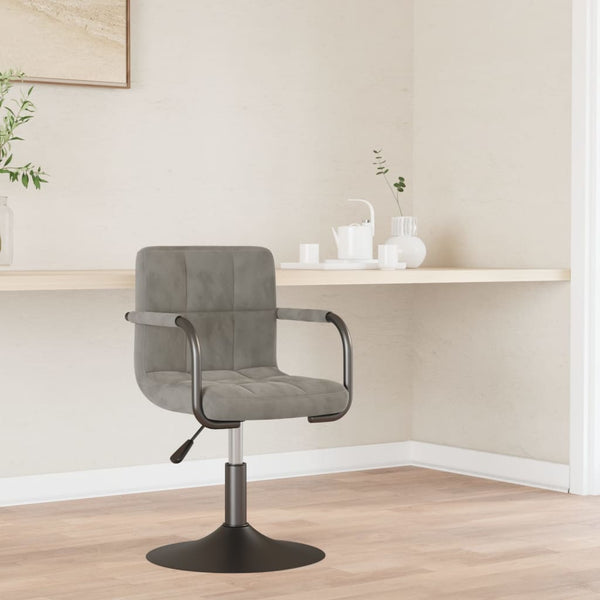 vidaXL Dining Chair Light Grey Velvet