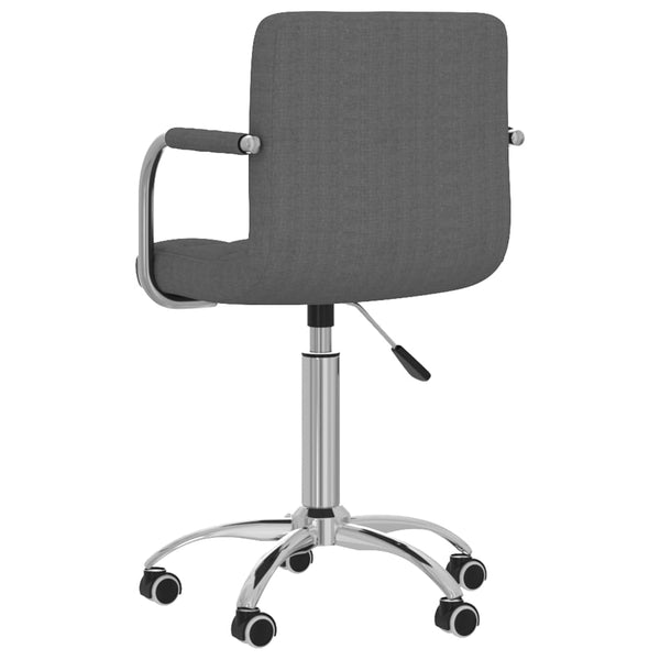 vidaXL Swivel Dining Chair Dark Grey Fabric