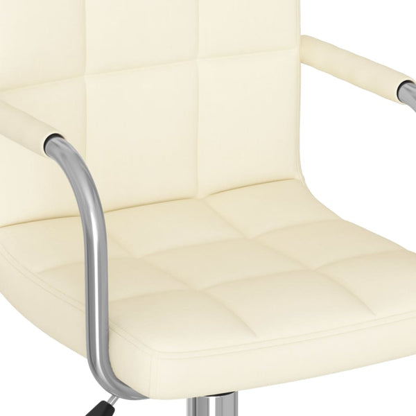 vidaXL Swivel Dining Chair Cream Fabric