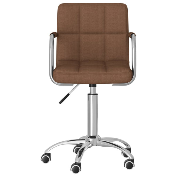 vidaXL Swivel Dining Chair Brown Fabric