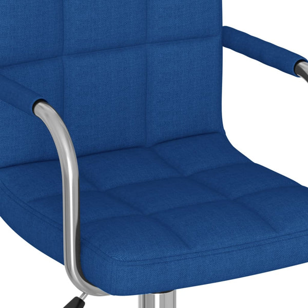 vidaXL Dining Chair Swivel Blue Fabric