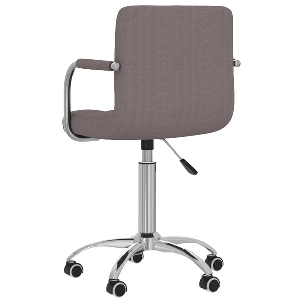 vidaXL Swivel Dining Chair Taupe Fabric