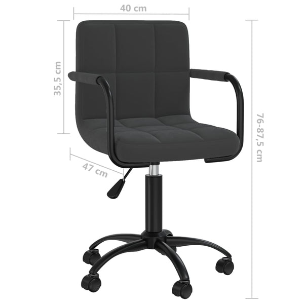 vidaXL Dining Chairs 4 pcs Swivel Black Velvet