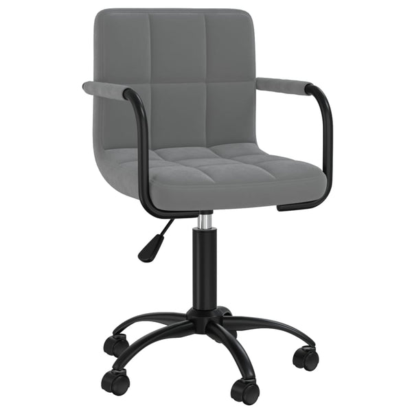 vidaXL Dining Chairs 6 pcs Swivel Dark Grey Velvet