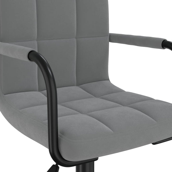 vidaXL Dining Chairs 6 pcs Swivel Dark Grey Velvet