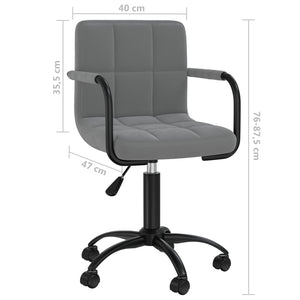 vidaXL Dining Chairs 6 pcs Swivel Dark Grey Velvet