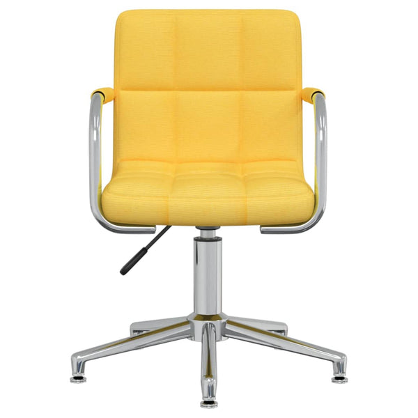 vidaXL Swivel Dining Chair Mustard Yellow Fabric