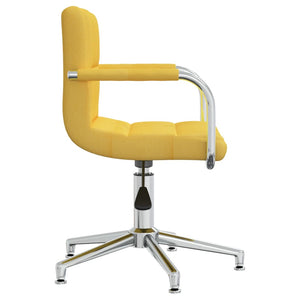 vidaXL Swivel Dining Chair Mustard Yellow Fabric