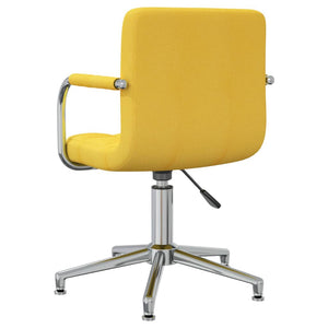 vidaXL Swivel Dining Chair Mustard Yellow Fabric