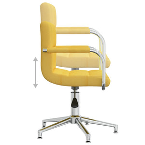 vidaXL Swivel Dining Chair Mustard Yellow Fabric