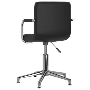 vidaXL Dining Chairs 6 pcs Swivel Black Faux Leather