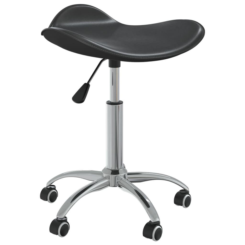 vidaXL Dining Chair Swivel Black Faux Leather