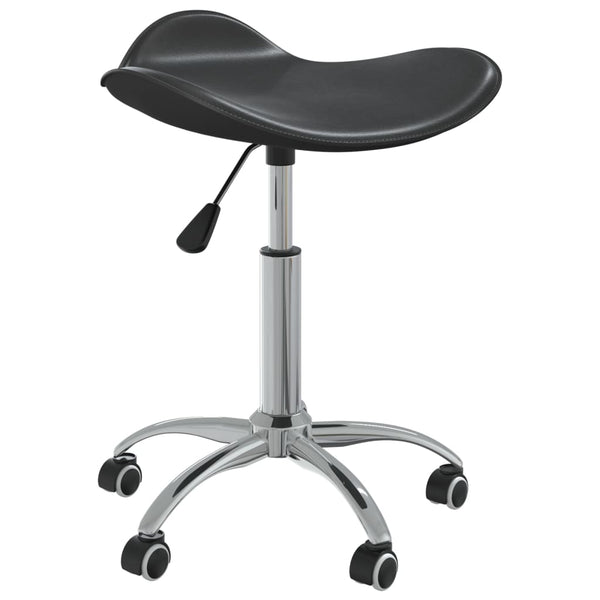vidaXL Dining Chair Swivel Black Faux Leather