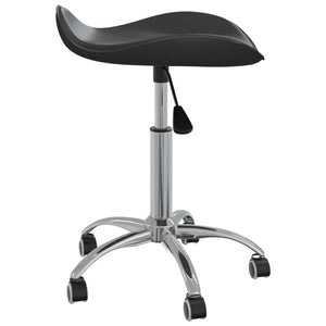 vidaXL Dining Chair Swivel Black Faux Leather