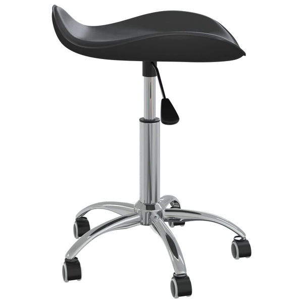 vidaXL Dining Chair Swivel Black Faux Leather