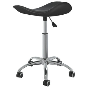 vidaXL Dining Chair Swivel Black Faux Leather