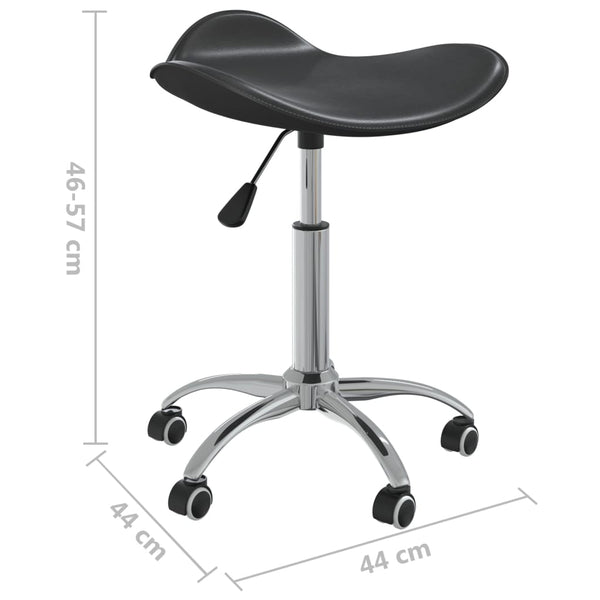 vidaXL Dining Chair Swivel Black Faux Leather