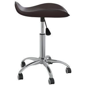 vidaXL Swivel Dining Chair Brown Faux Leather