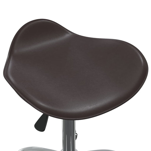 vidaXL Swivel Dining Chair Brown Faux Leather