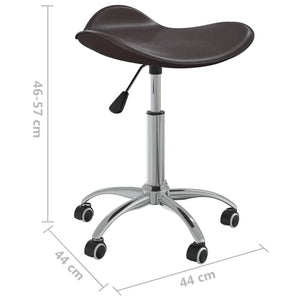 vidaXL Swivel Dining Chair Brown Faux Leather