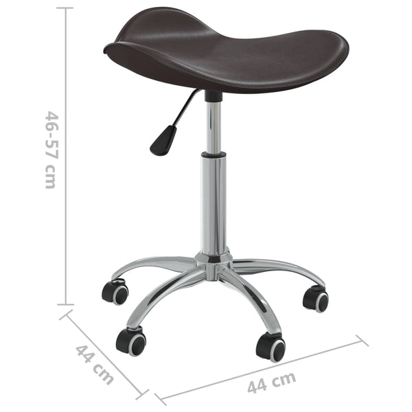 vidaXL Swivel Dining Chair Brown Faux Leather