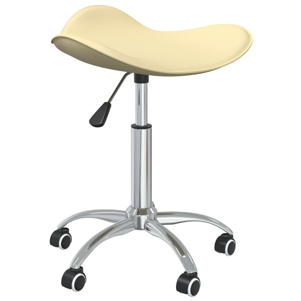 vidaXL Swivel Dining Chair Cream Faux Leather