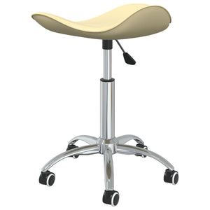 vidaXL Swivel Dining Chair Cream Faux Leather