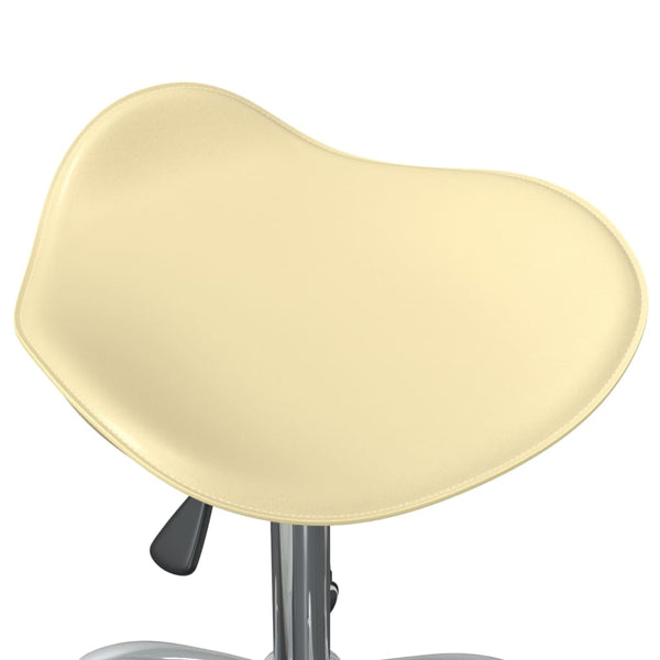 vidaXL Swivel Dining Chair Cream Faux Leather