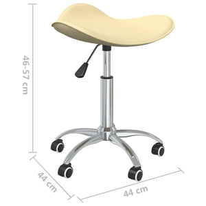 vidaXL Swivel Dining Chair Cream Faux Leather