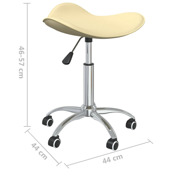 vidaXL Swivel Dining Chair Cream Faux Leather