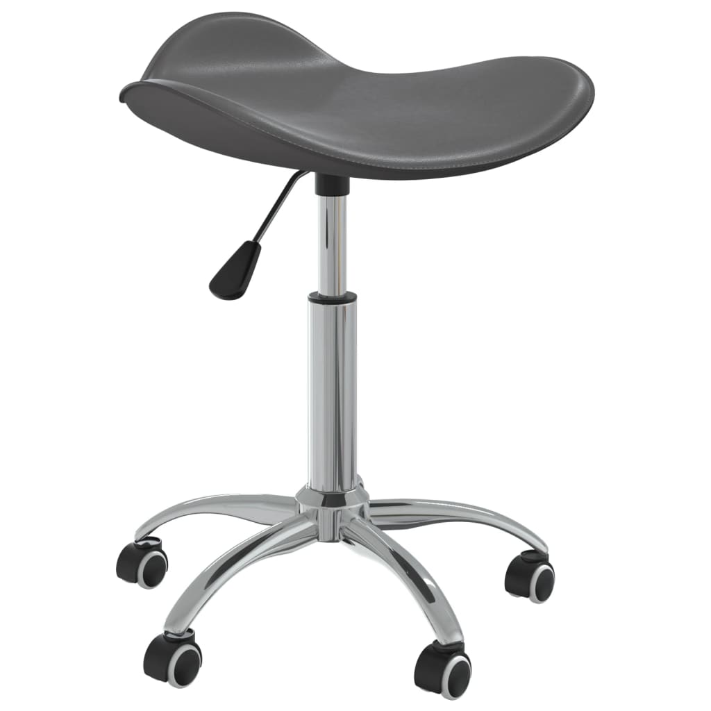 vidaXL Dining Chair Swivel Grey Faux Leather