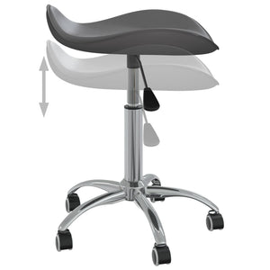 vidaXL Dining Chair Swivel Grey Faux Leather
